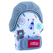 Рукавичка з силіконовим прорізувачем Nuby 6804 сіра