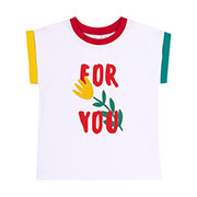 Футболка для дівчинки Bembi ФБ815 супрем біла з червоним