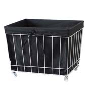 Кошик металевий з вкладишем на колесах 46х36х37 см Handy Home TG-01 чорний