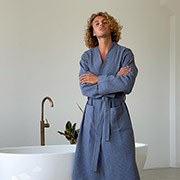 Чоловічий вафельний халат-кімоно P-801N Cosy маренго