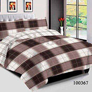 Комплект постільної білизни Selena Клітинка Brown 100367
