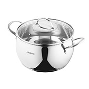 Каструля Gemini нержавіюча сталь 5л Ardesto зі скляною кришкою AR4350GB