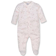 Комбінезон-чоловічок для дівчинки 1533206кур інтерлок Татошка молочний з принтом