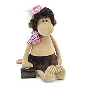 М'яка іграшка Мавпа в капелюсі і з сумочкою 75 см Orange 5012 / 45SK