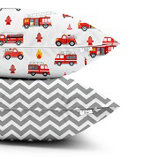 Набор наволочек Fire Cars Zigzag Grey Cosas