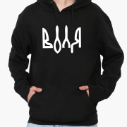 Худі чоловічий Воля MobiPrint 9225-3757 чорний