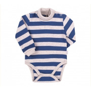 Боді з легким начосом для хлопчика Бембі БД27 X80сірий з синім