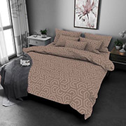 Постельное белье бязь люкс Абстракция коричневая Selena 100932