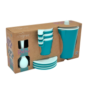 Набір посуду кавовий "Релакс" 19 ел. в коробці (ціан), Tigres