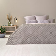 Двостороннє покривало Іззі Ideia сірий-беж