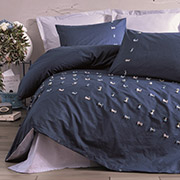 Постільна білизна з вишивкою Gina Lacivert ранфорс Cotton Box