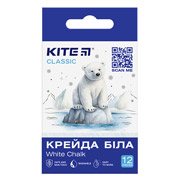 Крейда біла кругла 12 шт Classic Kite K-079-12