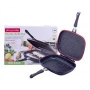 Сковорода-гриль подвійна алюмінієва 32х24см Kamille 4432