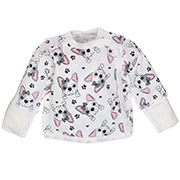 Сорочечка для дівчинки 0902253дог футер Татошка білий з принтом