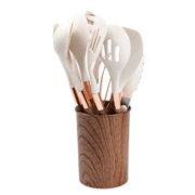 Набір кухонного приладдя з підставкою 11 шт TS Kitchen HP27475 коричневий