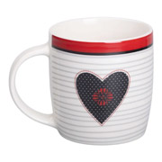 Чашка порцелянова 400 мл I Love You Liling Rongxiang Ceramic RX-N240147WB біла з чорним