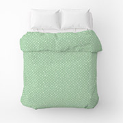 Пододеяльник бязевый Горох белый на зеленом Home Line