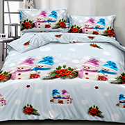 Комплект постельного белья ранфорс Selena Новогодняя парочка 200617