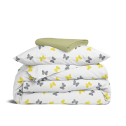 Дитяча постільна білизна в ліжечко BUTTERFLY SC14 Cosas жовтий