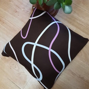 Наволочка декоративна біфлекс Homytex хвиля коричнева