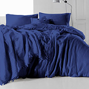 Комплект постільної білизни Muslin SoundSleep Navy Blue синій