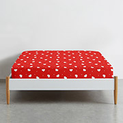 Простирадло на гумці Crimson Hearts ранфорс Cosas висота 20 см