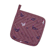 Прихватка кухонна Прогулянка з курчатами Home Line 182607 бордовий-фуксія