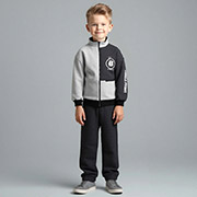 Спортивний костюм для хлопчика 0822389бой футер-тринитка Татошка сірий