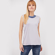 Жіночий топ із шифоном Прованс світло-бузковий