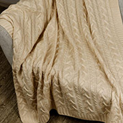 Плед в'язаний Hit Kosa-01 Прованс бежевий