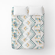 Простирадло Захопленість бязь Home Line бежево-бірюзовий