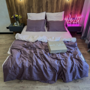 Постільна білизна Lelit SS-3025 сатин-страйп сливово-рожевий