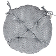 Подушка на стілець кругла Merry Christmas Прованс сіра