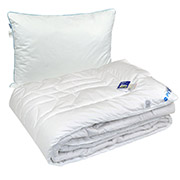 Набір Еліт ковдра зимова вовняна та 1 подушка Руно білий