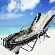 Рушник для шезлонга з кишенями Homytex абстракція синя