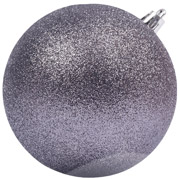 Куля новорічна 10 см Novogod'ko 974050 сірий графіт глітер