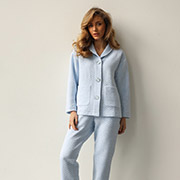 Костюм домашній жіночий 24040 кардиган і штани German Volf блакитний