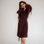 Халат жіночий Muslin Barine wine бордовий