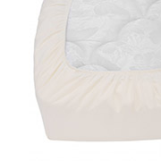 Простирадло однотонне на гумці Champagne бязь 100% бавовна Good-Dream шампань