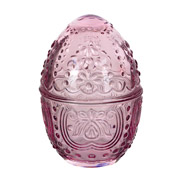 Ємність для зберігання 10х10х15.5 см 300 мл Яйце LeGlass 355-301 рожева