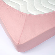 Трикотажна простирадло на гумці Lotus пудра