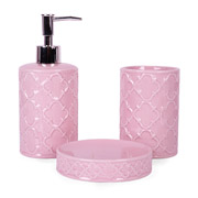 Набір для ванної кімнати 3 предмети Lefard 940-227 рожевий