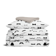 Дитяча постільна білизна в ліжечко MUSTACHE CS2 Cosas чорний