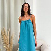 Сукня Наомі бавовна-льон Art Knit бірюзова