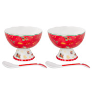 Набор креманок с ложкой 2 шт Christmas Delight Lefard 985-212 красный