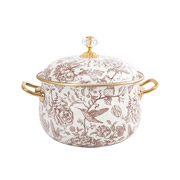 Каструля емальована з кришкою 2,1 л 16 см Bird Elmani