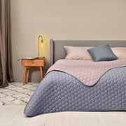 Покривало стьобане двостороннє Silhouette Ideia сірий