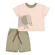 Костюм для хлопчика КС771 футболка та шорти Бембі 2V0-молочний-хакі