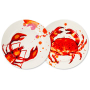 Набір фарфорових тарілок 2 шт 27 см Red Shells Lefard 922-114