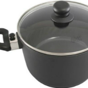 Кастрюля с крышкой индукционное дно литой аллюминий (24 см) 2302 - Фото №2